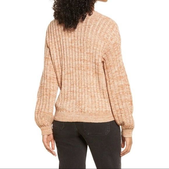 Blank NYC Heather Ribbed Crewneck Sweater - Size Large - - Picture 3 of 6